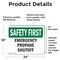 Signmission Emergency Propane Shutoff, 24 in W x Rectangle, Vinyl Decal OS-2PACK-SF-D-1824-L-10584 - alternate 5